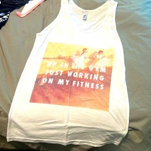 Degas barre tank “up in the gym just working on my fitness) (Size S)